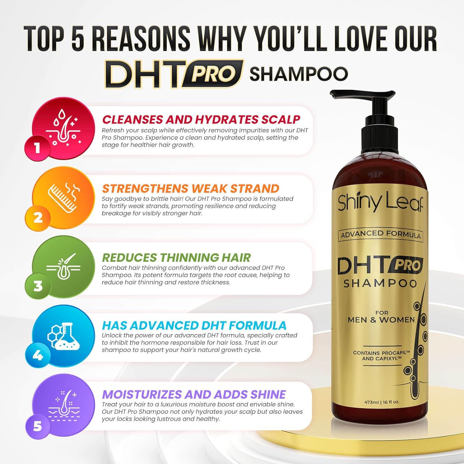 DHT Pro Shampoo with Procapil & Capixyl — 16 oz