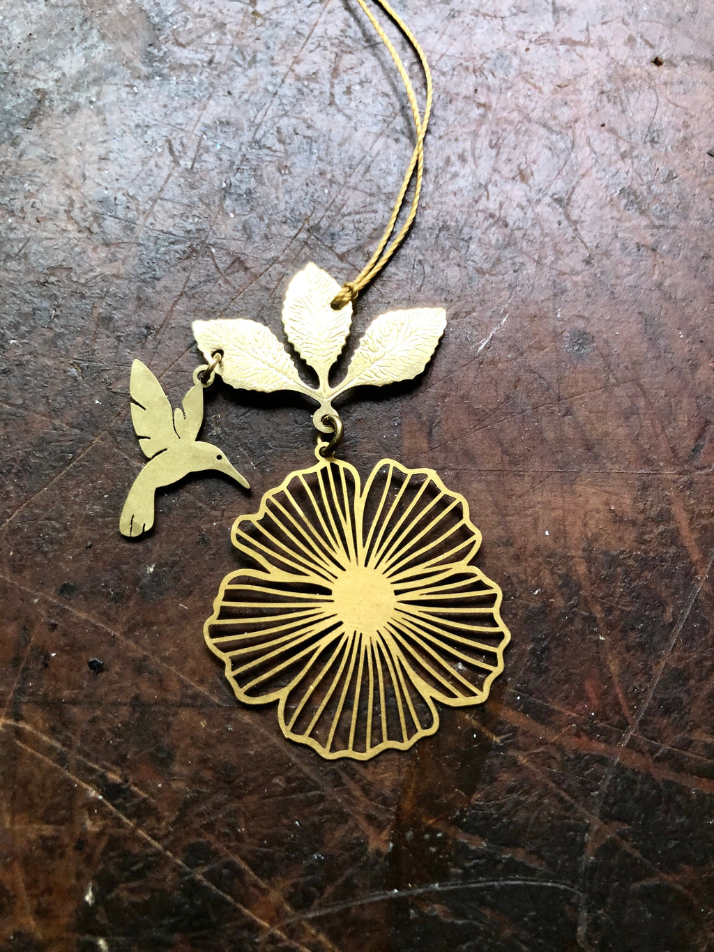 Hibiscus Hummingbird Ornament