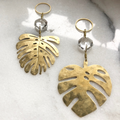 Mini Mini Monstera Suncatcher With Vintage Glass Crystal