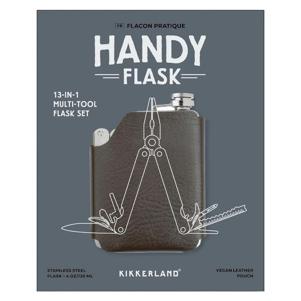 Kikkerland Design - 'Handy' 10-In-1 Tool Flask